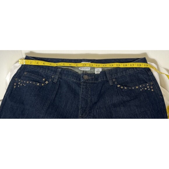 Liz Claiborne Embellished Pockets Denim Cotton Dark Wash Jeans Women’s Plus 16W - Picture 10 of 14